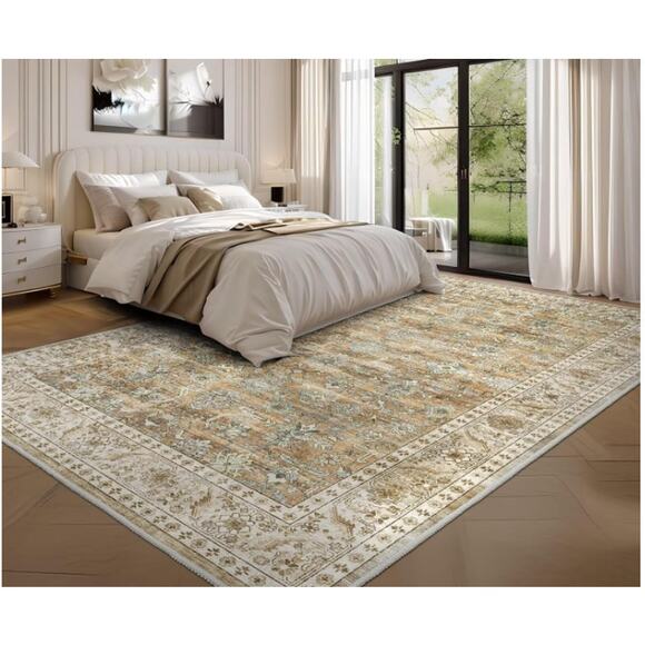 5'x7' Machine Washable Non Slip Stain Resistant, Beige Brown - Picture 8 of 8